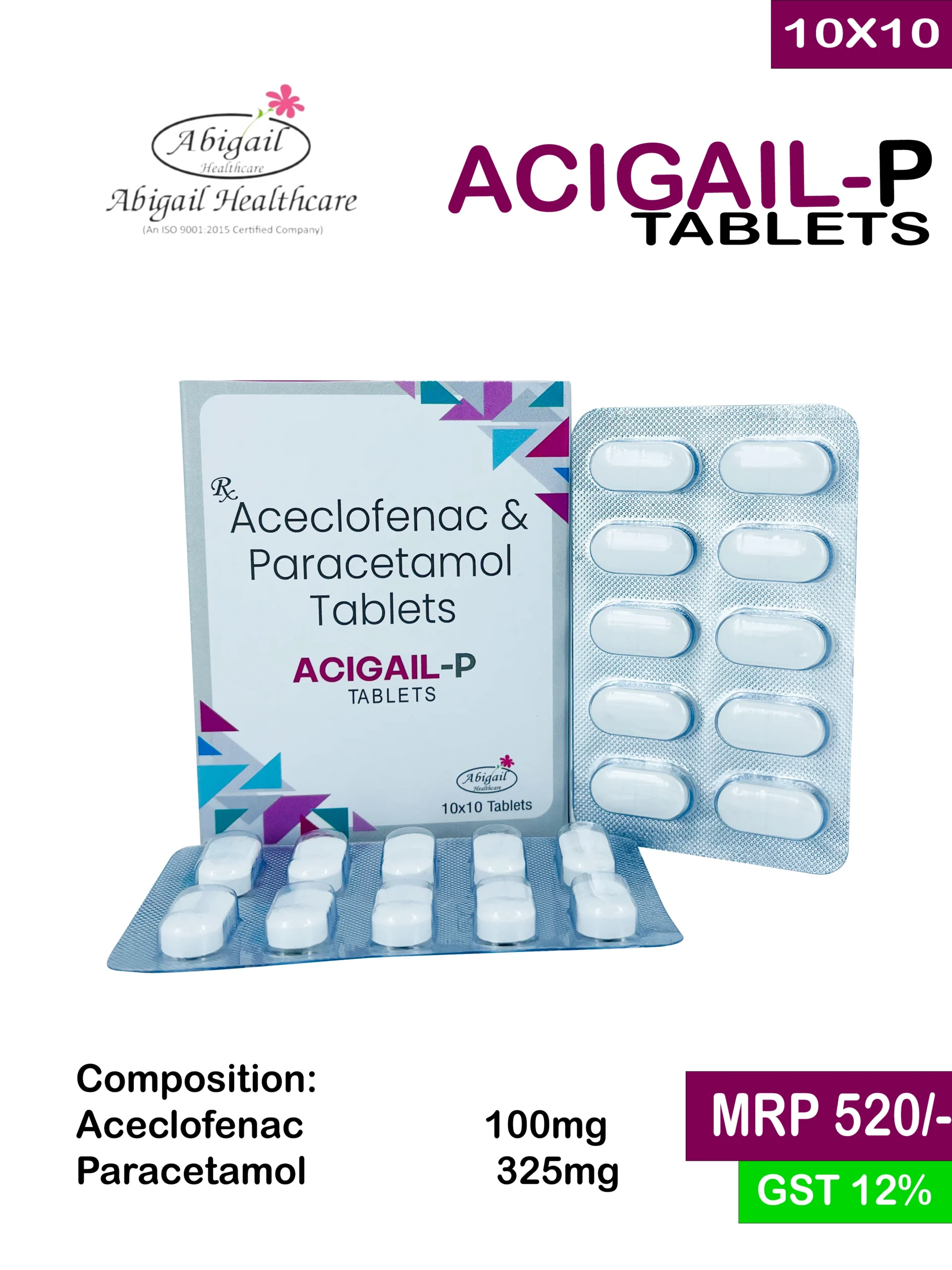 Aceclofenac & Paracetamol Tablets