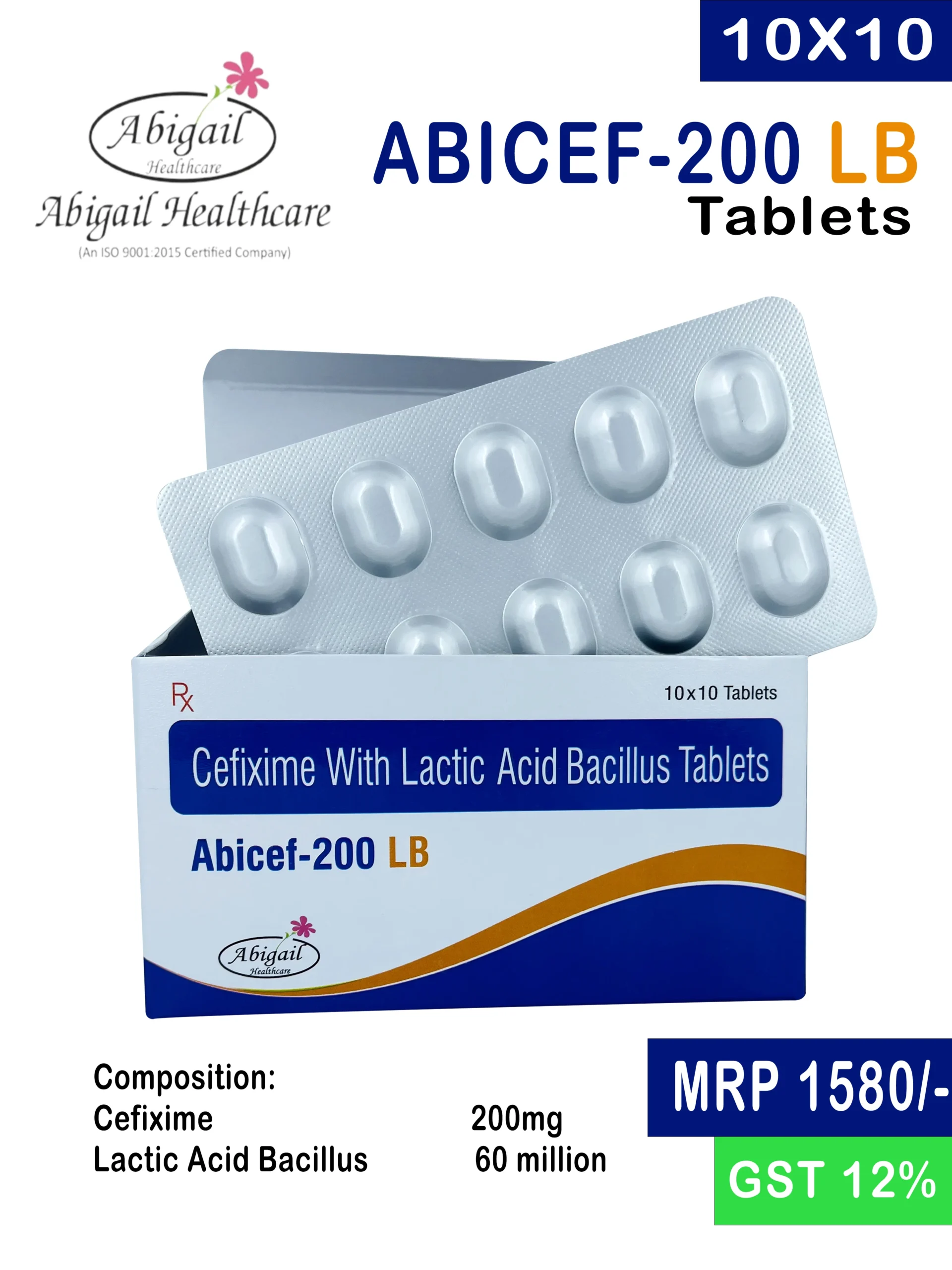 Cefixime Lactic Acid Bacillus 2.5 Billion Spores Tablets