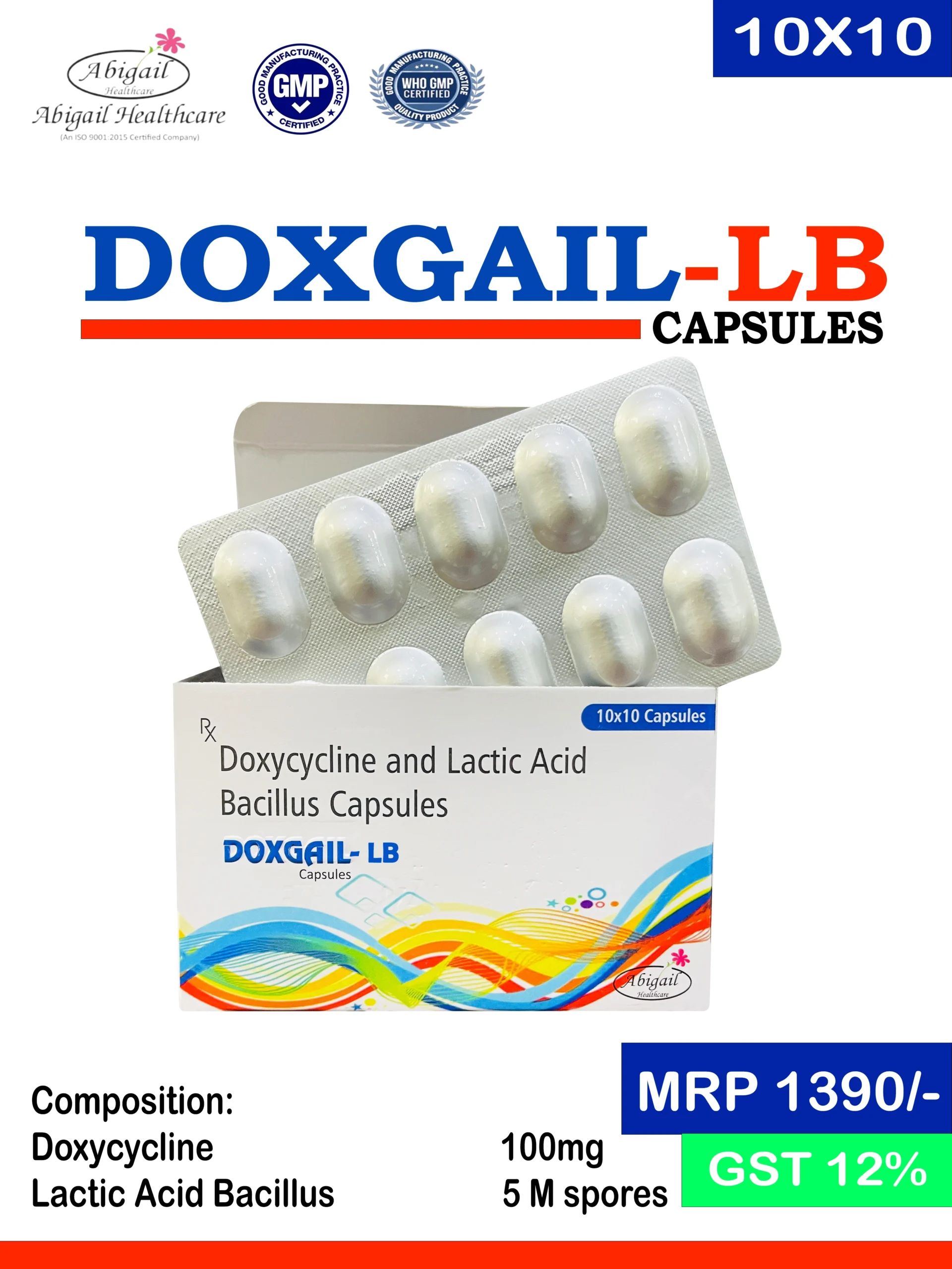 Doxycycline 100mg and Lactic Bacillus Capsules