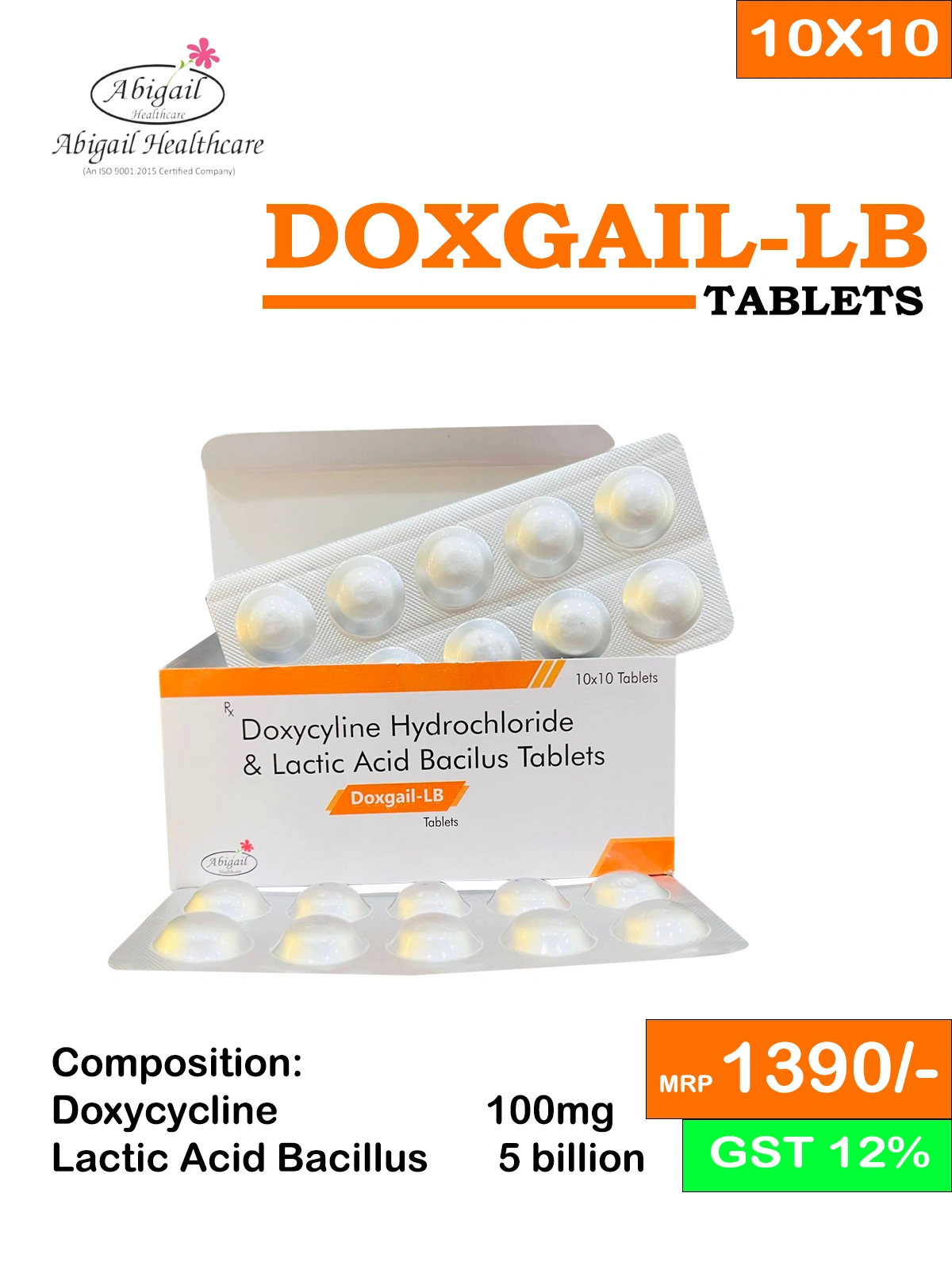 Doxycycline 100mg and Lactic Bacillus Tablets