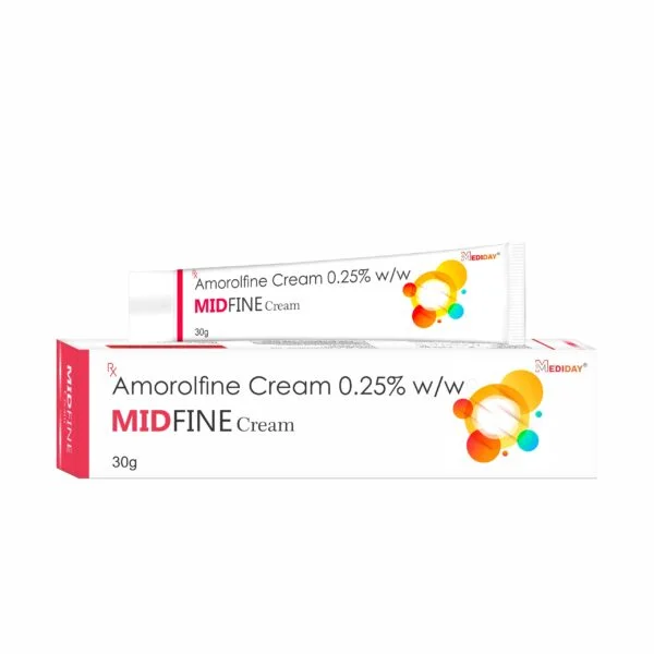 Midfine Amorolfine cream